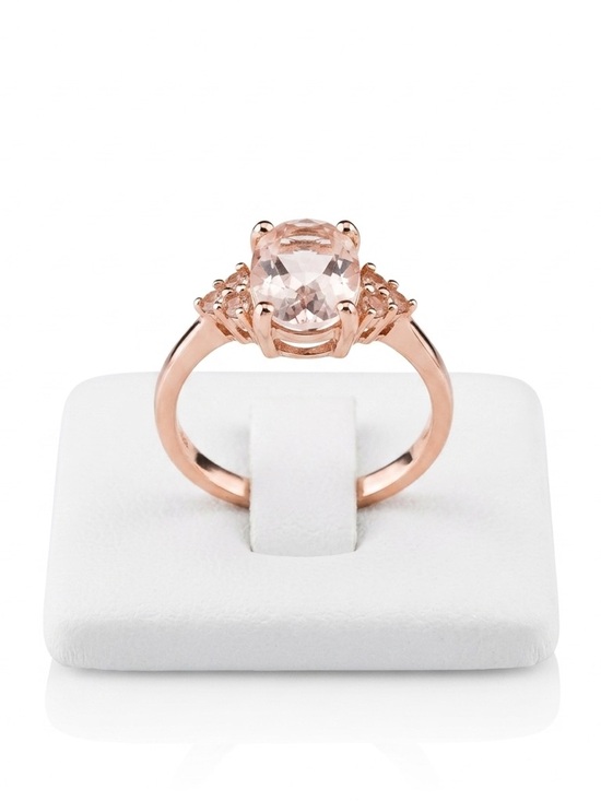 Artisan Jewelry - New Woman’s Handcrafted Genuine 18k Rose Gold Natural Moonstone European Ring